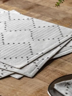 Manteles individuales de algodón Diamond Weave, 4 uds. Manteles Individuales|Vajillas Completas