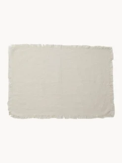 Manteles Individuales|Manteles Individuales>Nordal Manteles individuales de algodón Leo, 4 uds. Beige claro