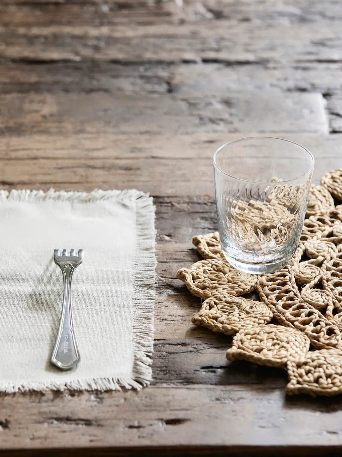 Manteles Individuales|Manteles Individuales>Nordal Manteles individuales de algodón Leo, 4 uds. Beige claro