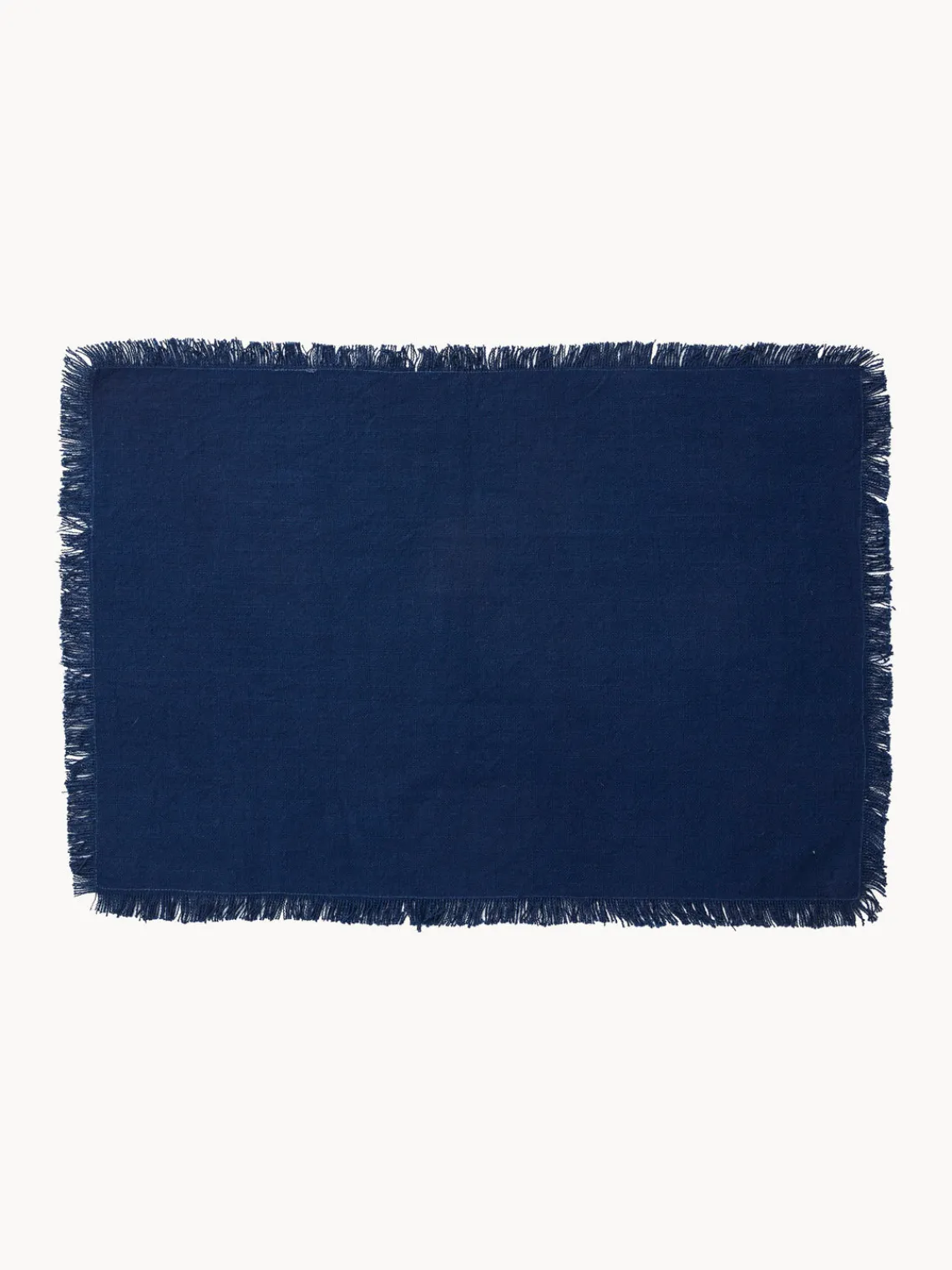 Manteles Individuales|Manteles Individuales>Nordal Manteles individuales de algodón Leo, 4 uds. Azul oscuro