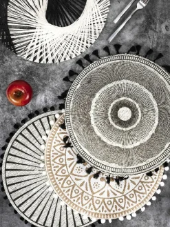 Clearance Manteles individuales Poms (6 uds.) Manteles Individuales|Vajillas Completas