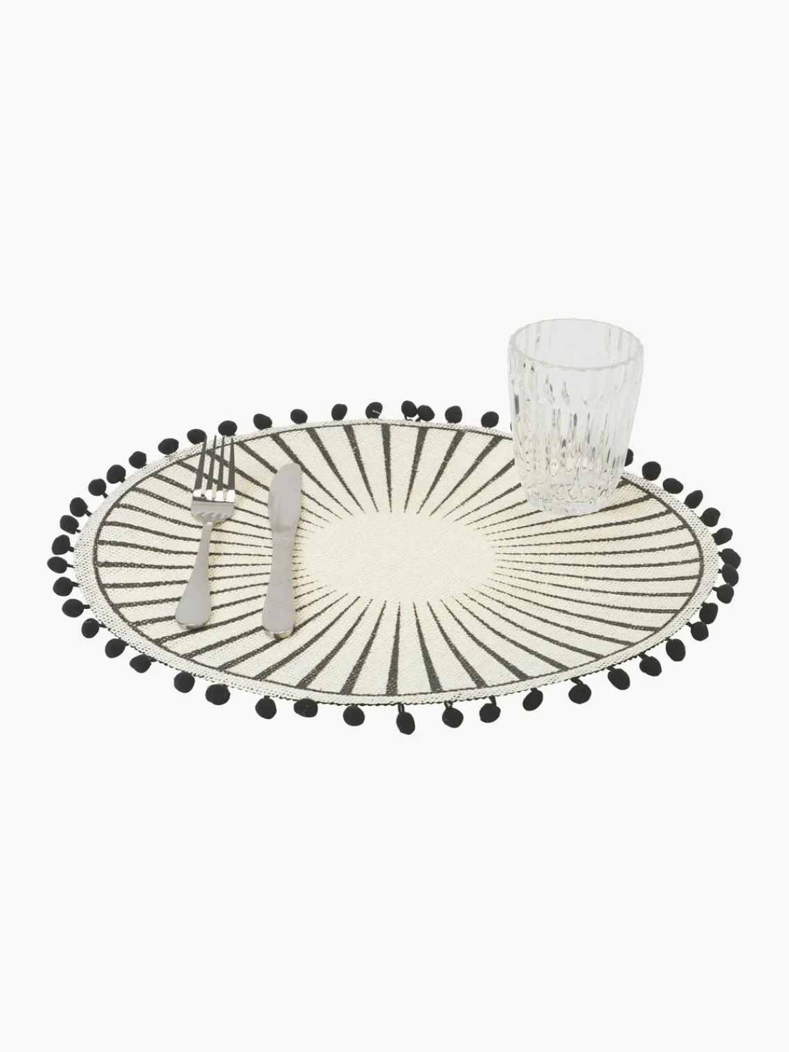 Clearance Manteles individuales Poms (6 uds.) Manteles Individuales|Vajillas Completas