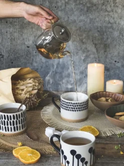 Manteles Individuales|Manteles Individuales>Villa D'Este Home Tivoli Manteles individuales Shades Of Chocolate, 4 uds. Blanco, tonos beige, marrón