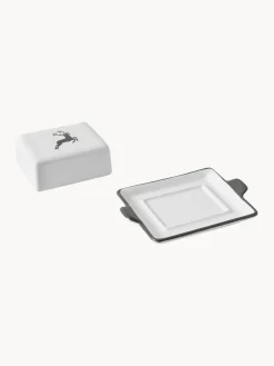 Mantequilleras|Vajillas Completas></noscript>Gmundner Keramik Mantequillera artesanal Grauer Hirsch