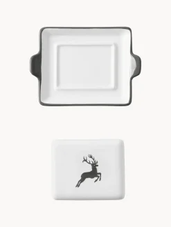 Mantequilleras|Vajillas Completas></noscript>Gmundner Keramik Mantequillera artesanal Grauer Hirsch