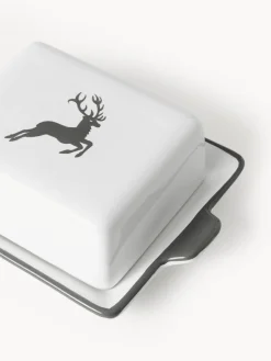 Mantequilleras|Vajillas Completas></noscript>Gmundner Keramik Mantequillera artesanal Grauer Hirsch