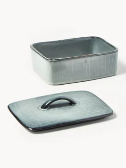 Mantequilleras|Vajillas Completas></noscript>Broste Copenhagen Mantequillera artesanal Nordic Sea Gris, azul