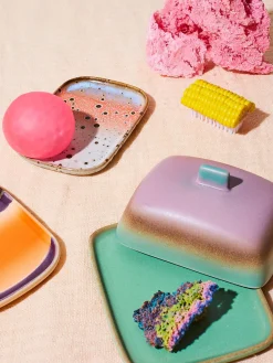 Mantequilleras|Vajillas Completas>HKLIVING Mantequillera artesanal 70's Multicolor