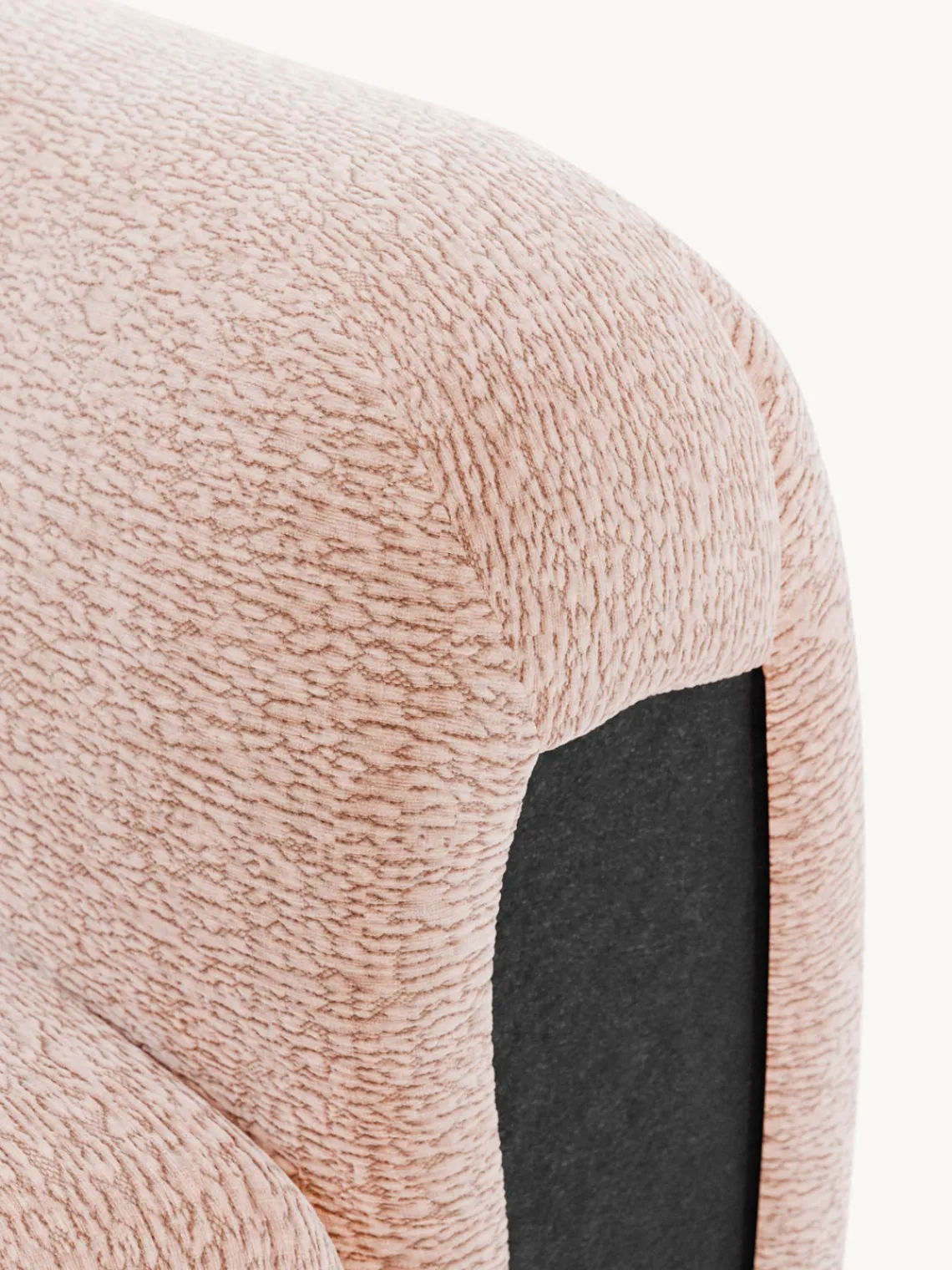 Sofás>Westwing Collection Módulo central artesanal Wolke Tejido de terciopelo rosa claro