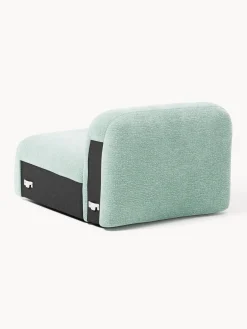 Sofás></noscript>Westwing Collection Módulo central artesanal Wolke Tejido verde menta, aterciopelado