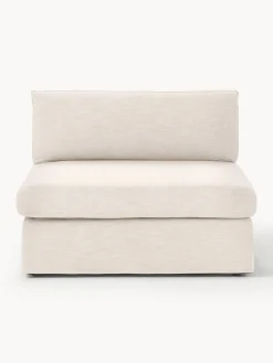 Sofás>Westwing Collection Módulo central con tapizado desenfundable Russell Tejido beige claro jaspeado