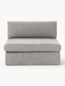 Sofás>Westwing Collection Módulo central con tapizado desenfundable Russell Tejido gris jaspeado