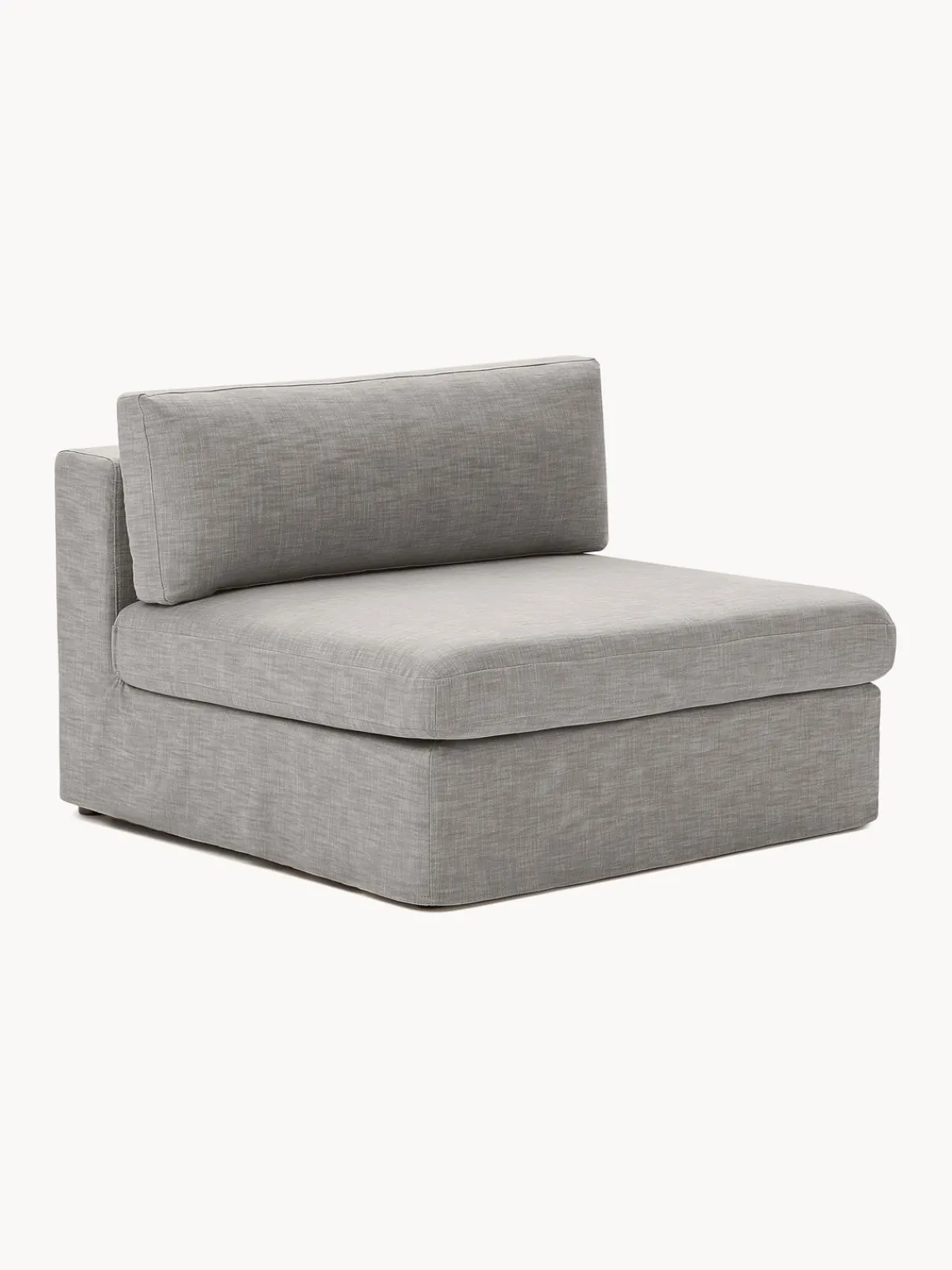 Sofás>Westwing Collection Módulo central con tapizado desenfundable Russell Tejido gris jaspeado