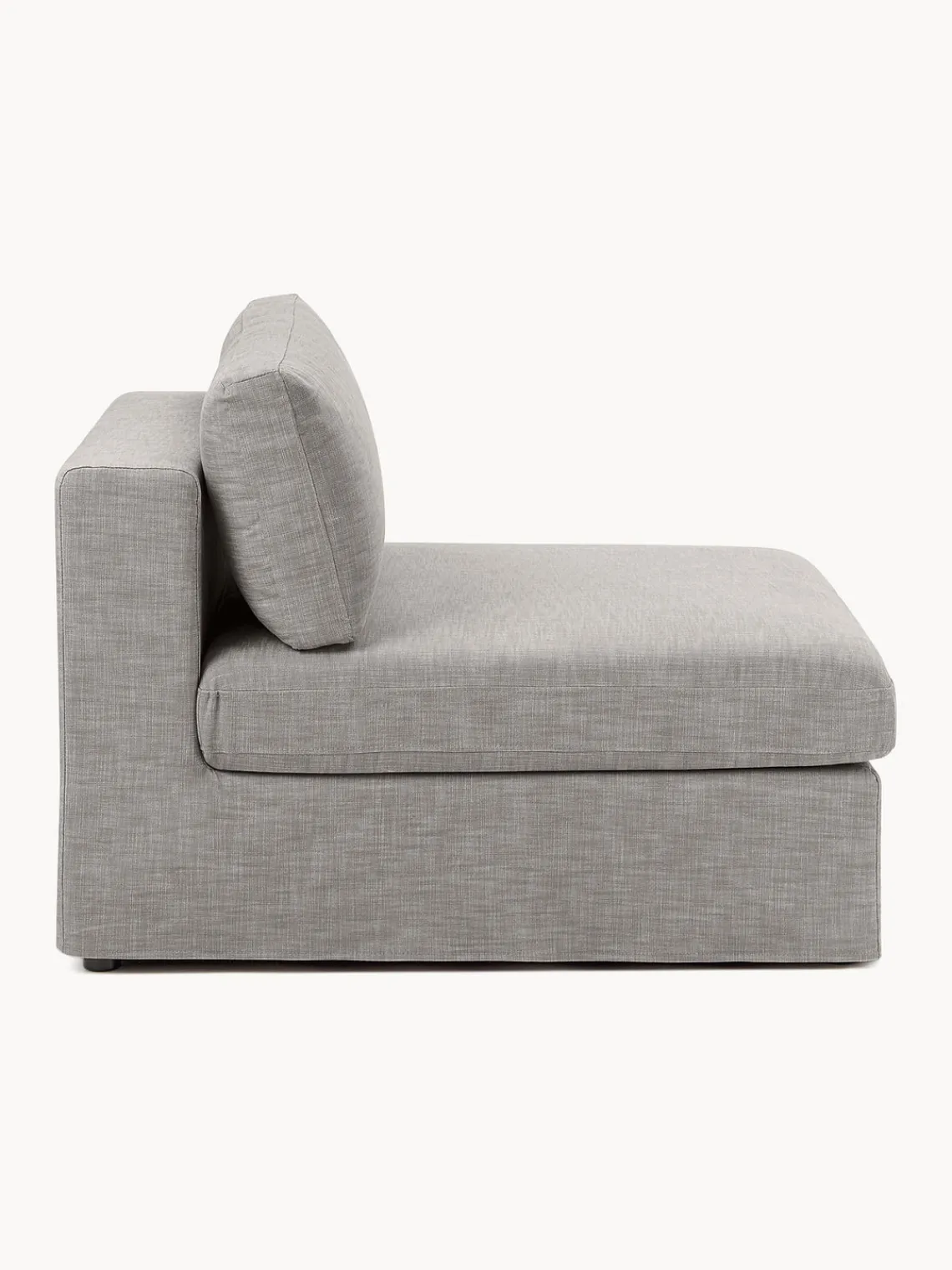 Sofás>Westwing Collection Módulo central con tapizado desenfundable Russell Tejido gris jaspeado