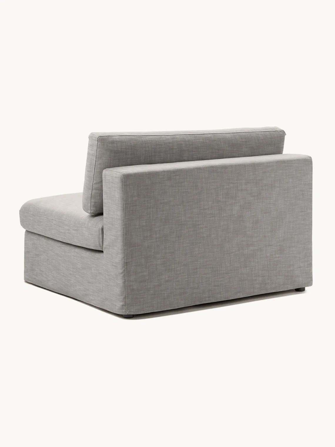 Sofás>Westwing Collection Módulo central con tapizado desenfundable Russell Tejido gris jaspeado