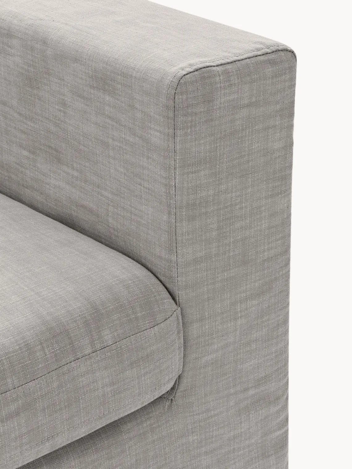 Sofás>Westwing Collection Módulo central con tapizado desenfundable Russell Tejido gris jaspeado