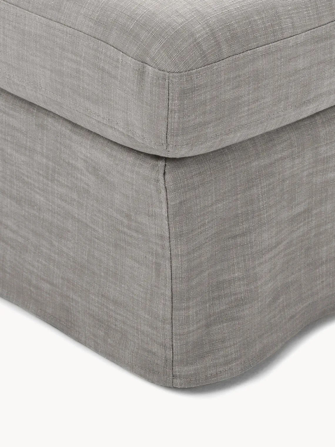 Sofás>Westwing Collection Módulo central con tapizado desenfundable Russell Tejido gris jaspeado