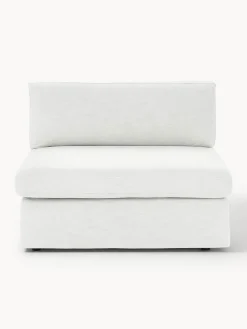 Sofás>Westwing Collection Módulo central con tapizado desenfundable Russell Tejido blanco Off White jaspeado