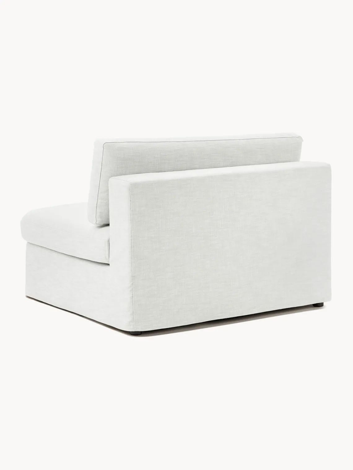 Sofás>Westwing Collection Módulo central con tapizado desenfundable Russell Tejido blanco Off White jaspeado