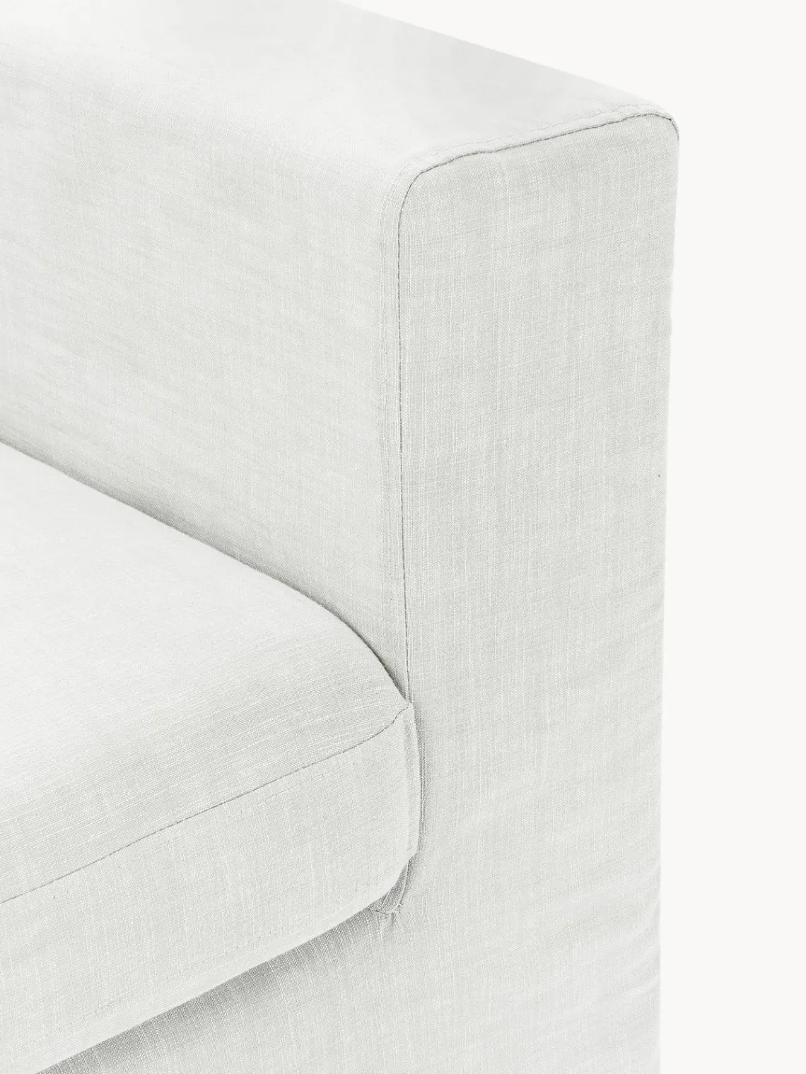 Sofás>Westwing Collection Módulo central con tapizado desenfundable Russell Tejido blanco Off White jaspeado