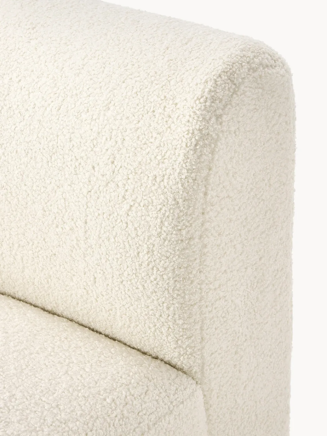 Sofás>Westwing Collection Módulo central de borreguillo Sofia Borreguillo blanco Off White