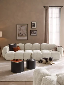 Best Módulo central de borreguillo bouclé Tayla Sofás