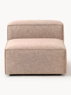 Sofás>Westwing Collection Módulo central de mezcla de lino Lennon Mezcla de lino rojo óxido