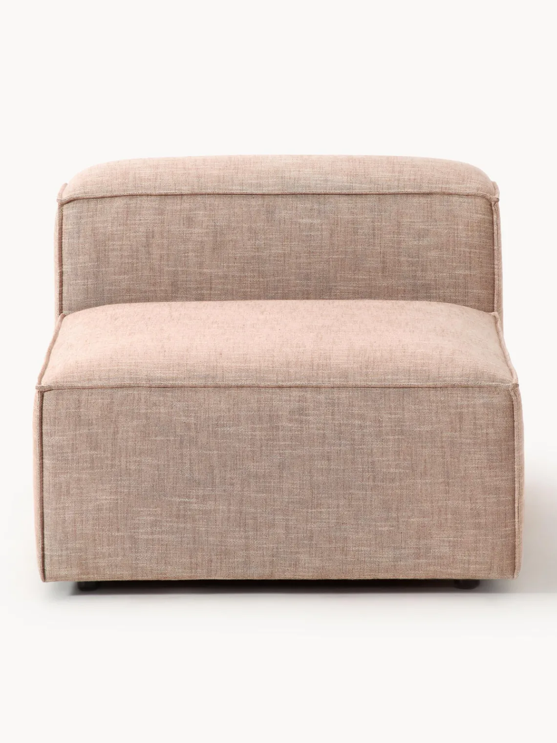 Sofás>Westwing Collection Módulo central de mezcla de lino Lennon Mezcla de lino rojo óxido