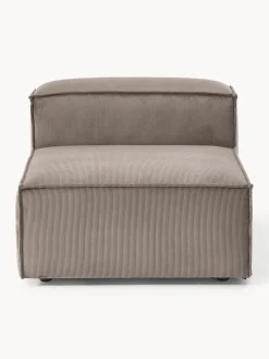 Sofás>Westwing Collection Módulo central de pana sofá Lennon Pana taupe