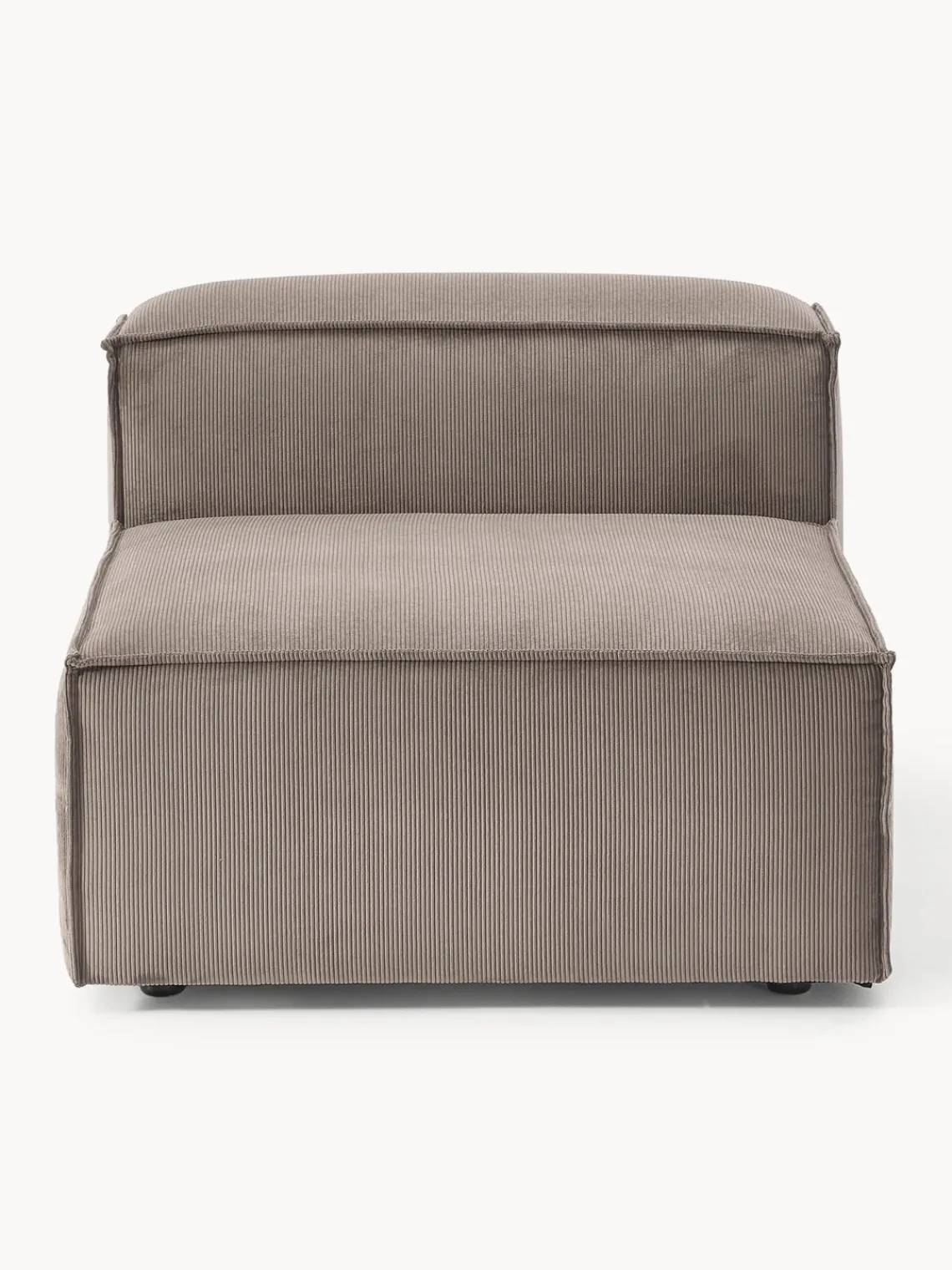 Sofás>Westwing Collection Módulo central de pana sofá Lennon Pana taupe