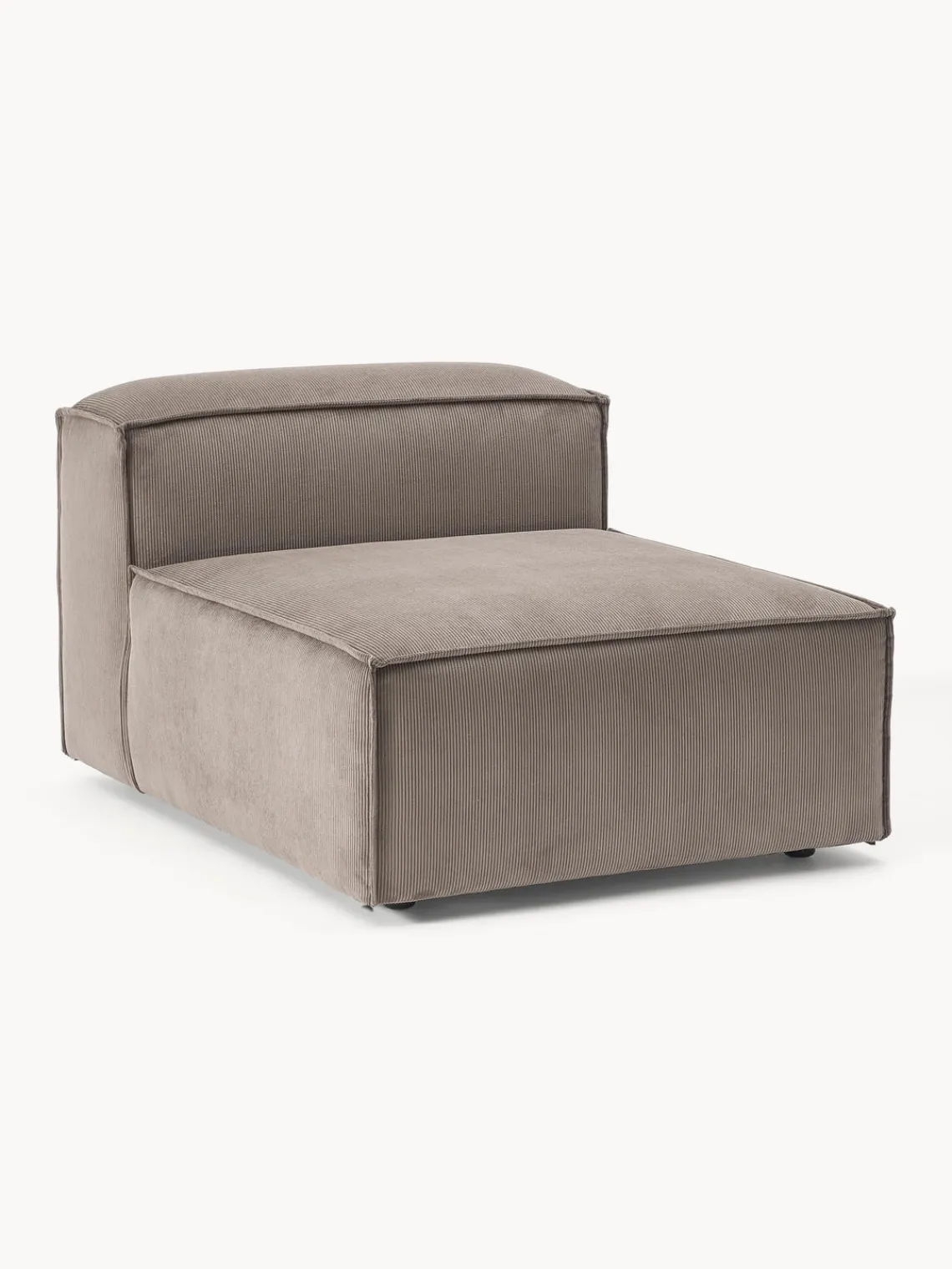 Sofás>Westwing Collection Módulo central de pana sofá Lennon Pana taupe