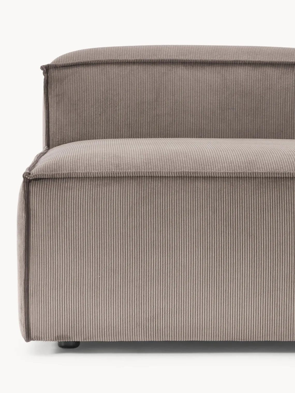 Sofás>Westwing Collection Módulo central de pana sofá Lennon Pana taupe