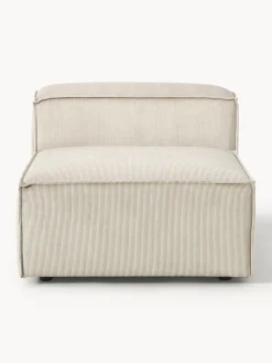 Sofás>Westwing Collection Módulo central de pana sofá Lennon Pana beige claro