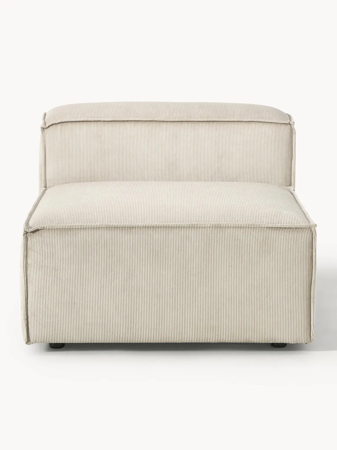 Sofás>Westwing Collection Módulo central de pana sofá Lennon Pana beige claro