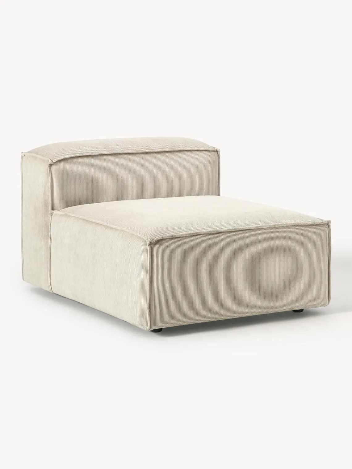 Sofás>Westwing Collection Módulo central de pana sofá Lennon Pana beige claro