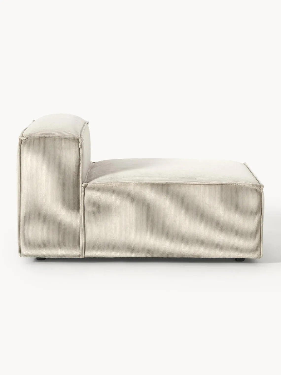 Sofás>Westwing Collection Módulo central de pana sofá Lennon Pana beige claro