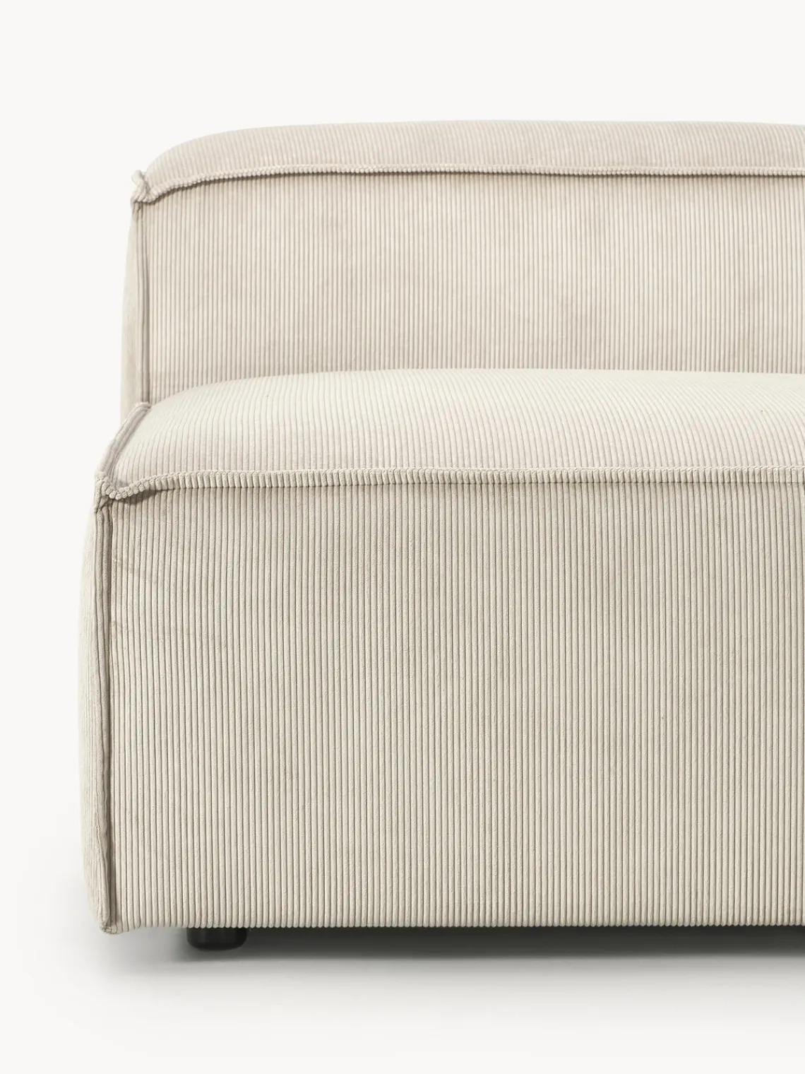 Sofás>Westwing Collection Módulo central de pana sofá Lennon Pana beige claro