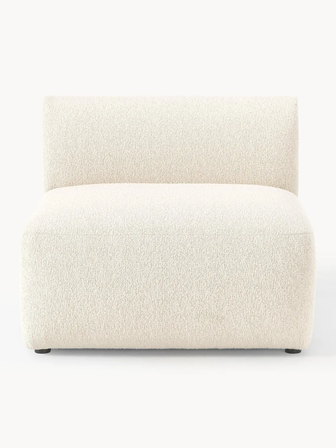 Sofás>Westwing Collection Módulo central en tejido bouclé Sofia Bouclé blanco Off White