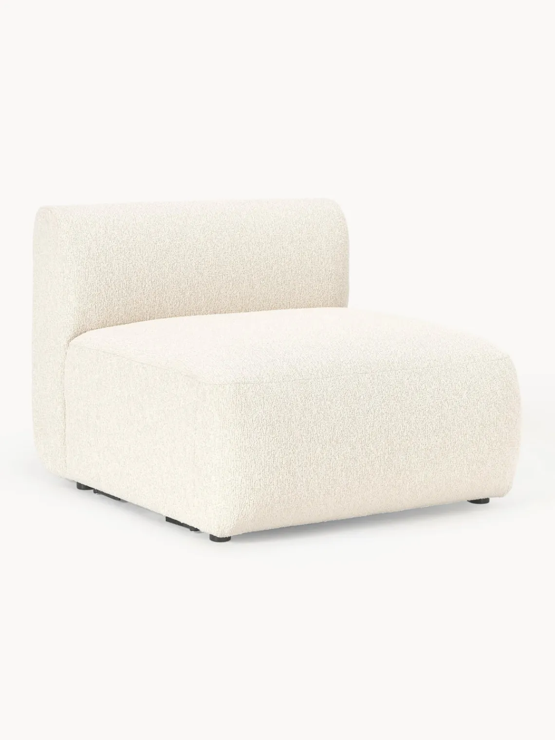 Sofás>Westwing Collection Módulo central en tejido bouclé Sofia Bouclé blanco Off White