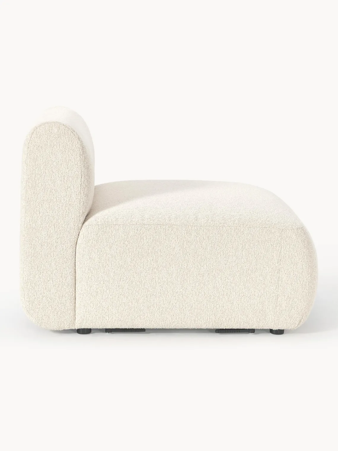 Sofás>Westwing Collection Módulo central en tejido bouclé Sofia Bouclé blanco Off White