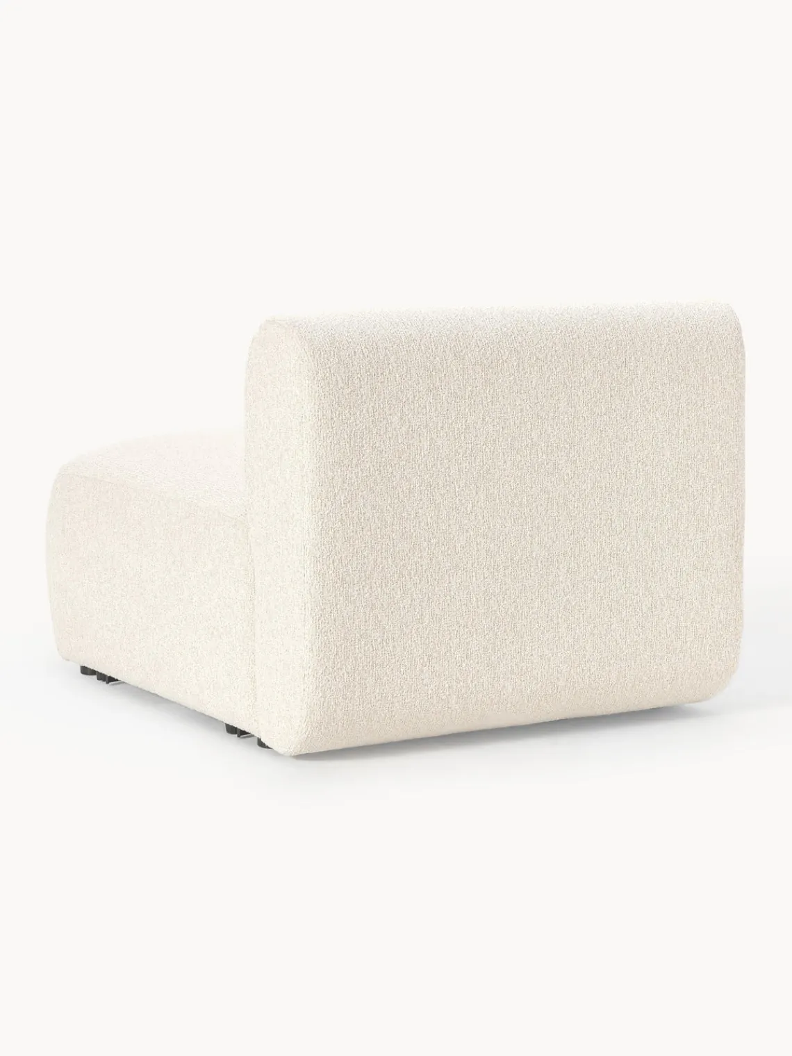 Sofás>Westwing Collection Módulo central en tejido bouclé Sofia Bouclé blanco Off White