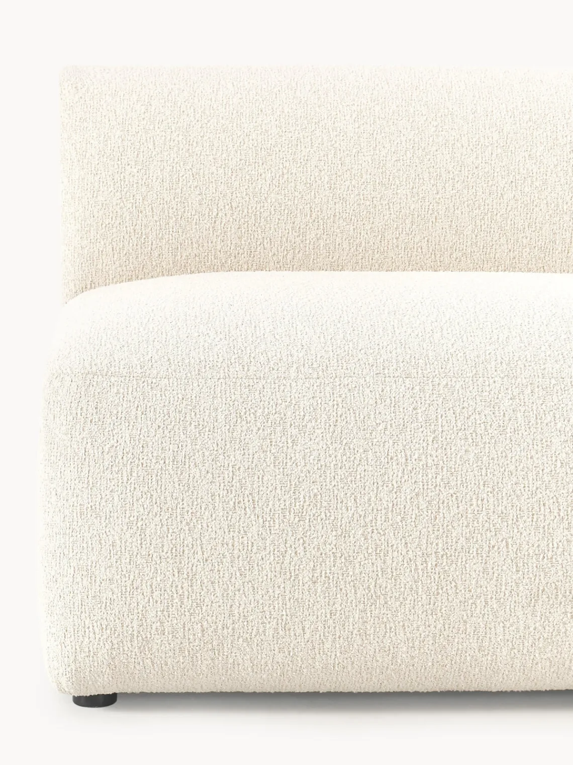 Sofás>Westwing Collection Módulo central en tejido bouclé Sofia Bouclé blanco Off White