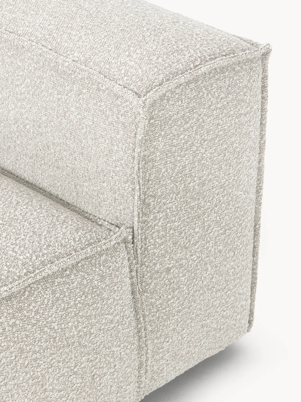 Sofás>Westwing Collection Módulo central en tejido bouclé Lennon Bouclé blanco Off White