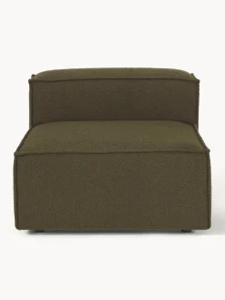 Sofás>Westwing Collection Módulo central en tejido bouclé Lennon Bouclé verde oliva