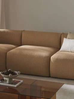 Sofás>Westwing Collection Módulo central en tejido bouclé Sofia Bouclé beige