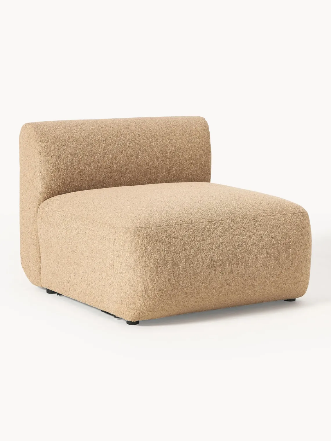 Sofás>Westwing Collection Módulo central en tejido bouclé Sofia Bouclé beige