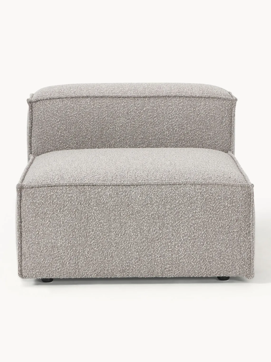 Sofás>Westwing Collection Módulo central en tejido bouclé Lennon Bouclé gris pardo