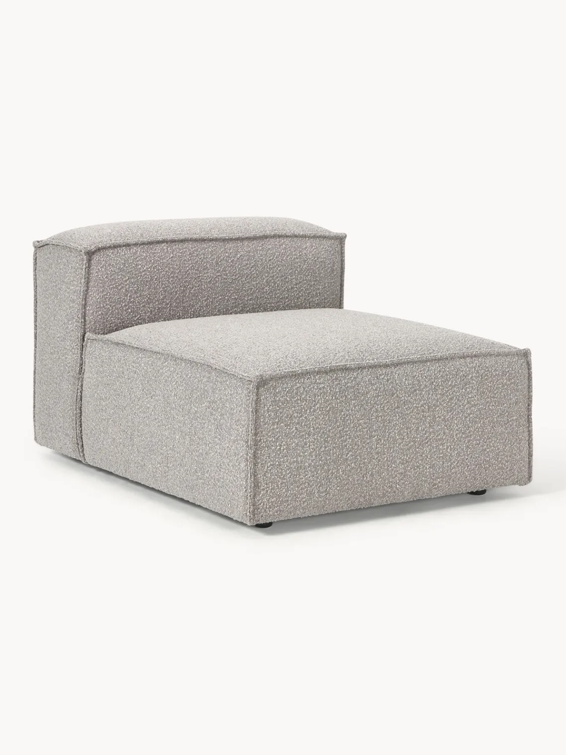 Sofás>Westwing Collection Módulo central en tejido bouclé Lennon Bouclé gris pardo