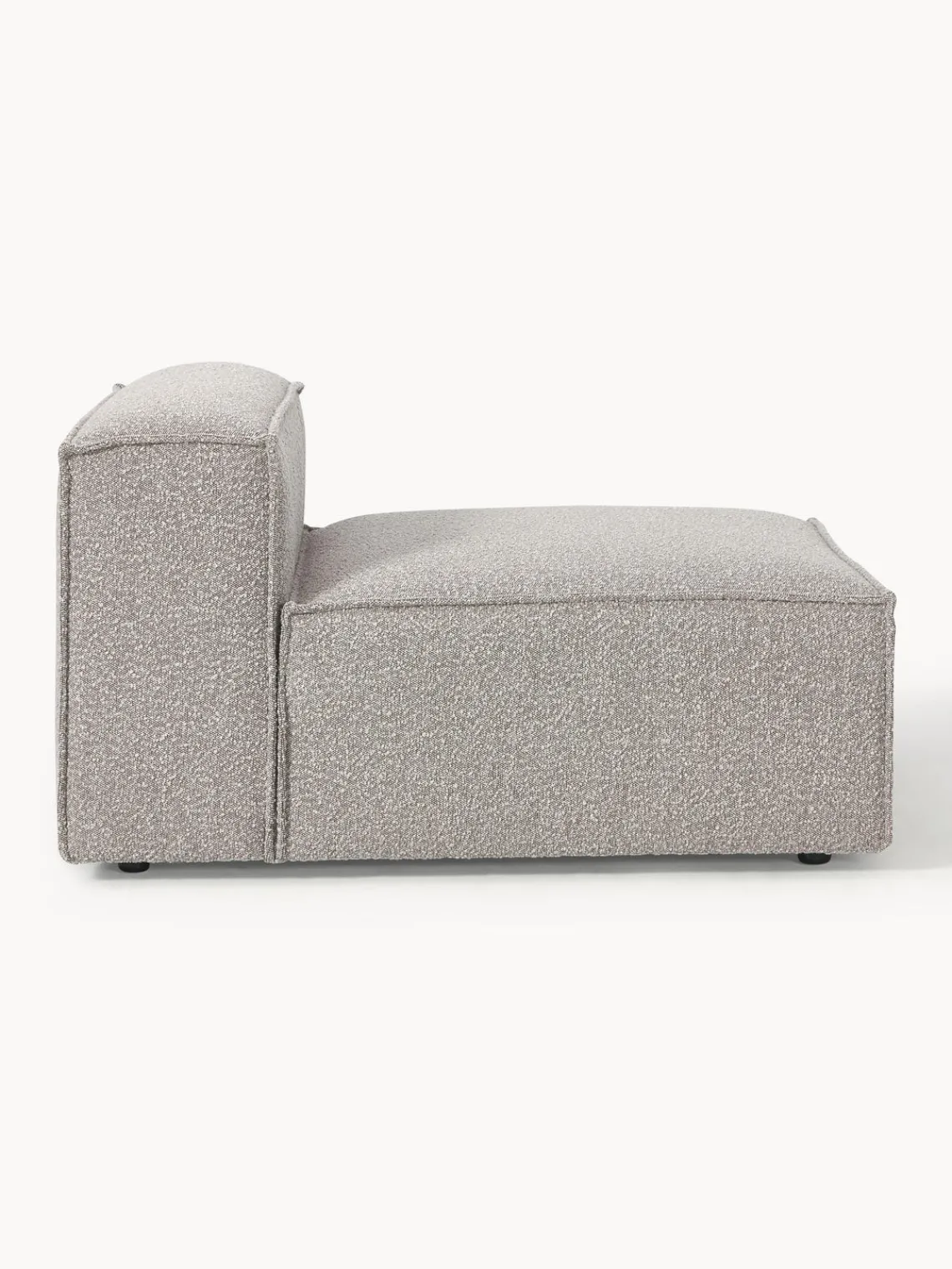 Sofás>Westwing Collection Módulo central en tejido bouclé Lennon Bouclé gris pardo