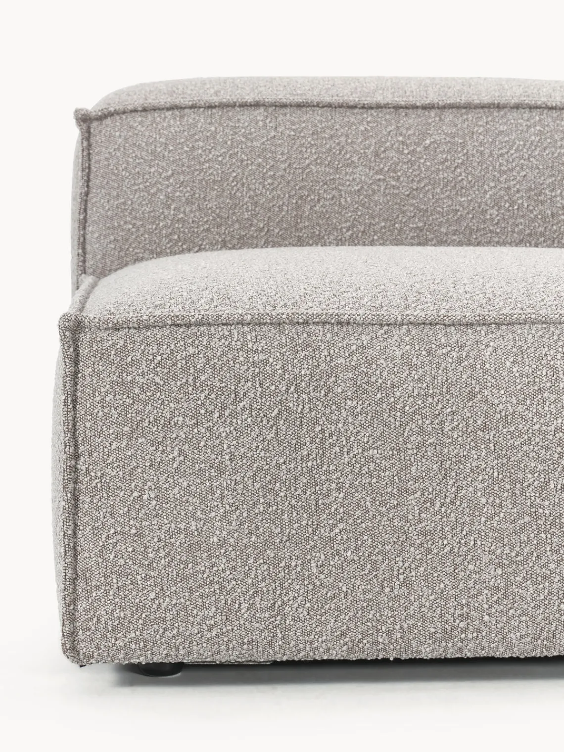 Sofás>Westwing Collection Módulo central en tejido bouclé Lennon Bouclé gris pardo